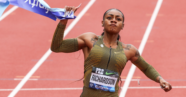 Sha’Carri Richardson at the 2024 Prefontaine Classic.