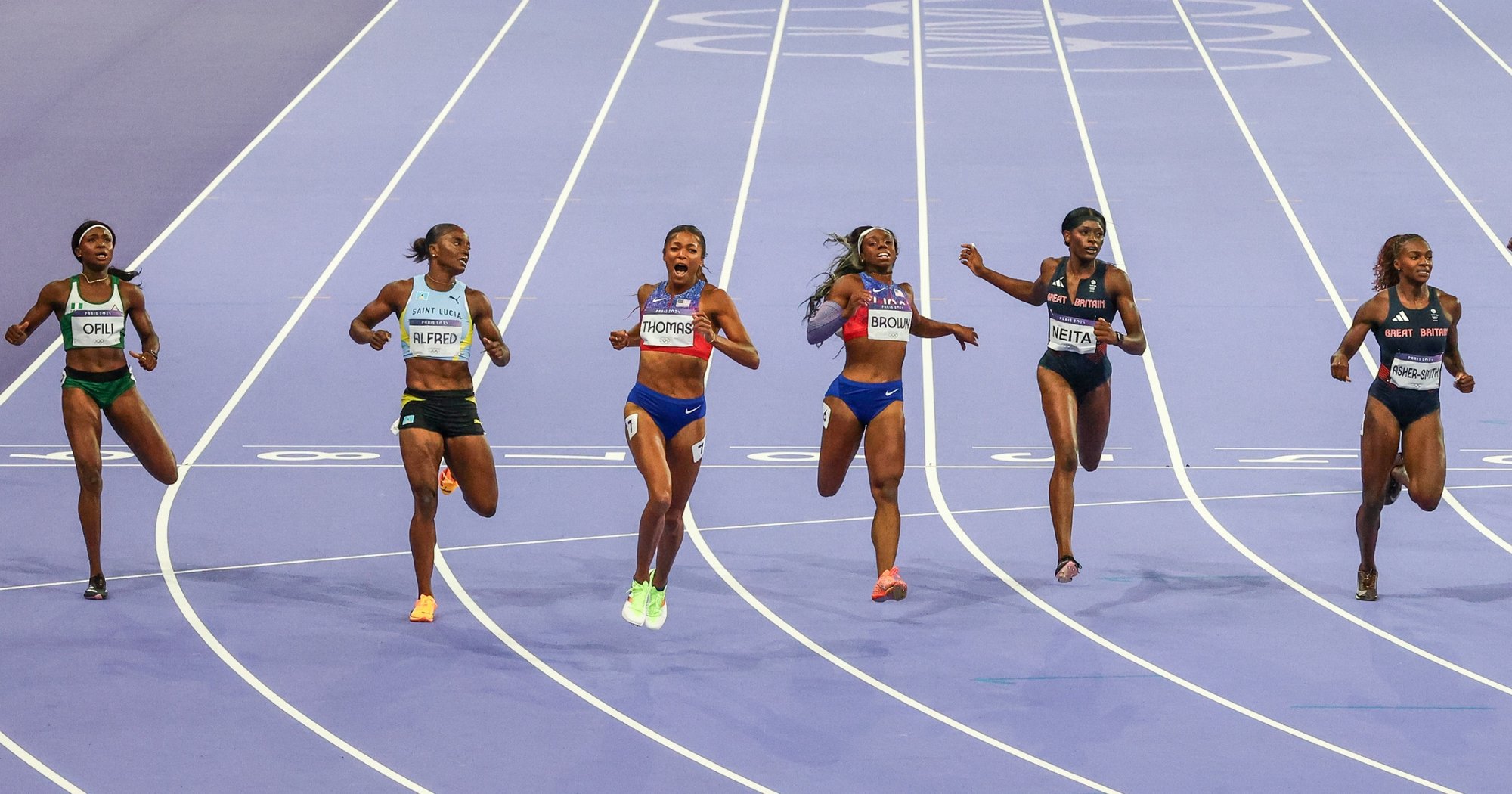 Women's 200m final, Paris Olympics