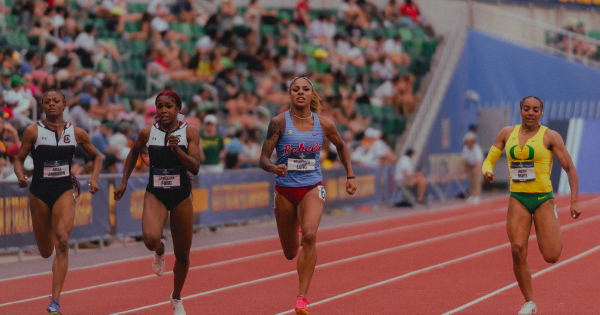 McKenzie Long wins the 200m final at the NCAA Championships