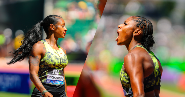 Sha’Carri Richardson & Melissa Jefferson-Wooden | Photos by Audrey Allen / @audreyallen17