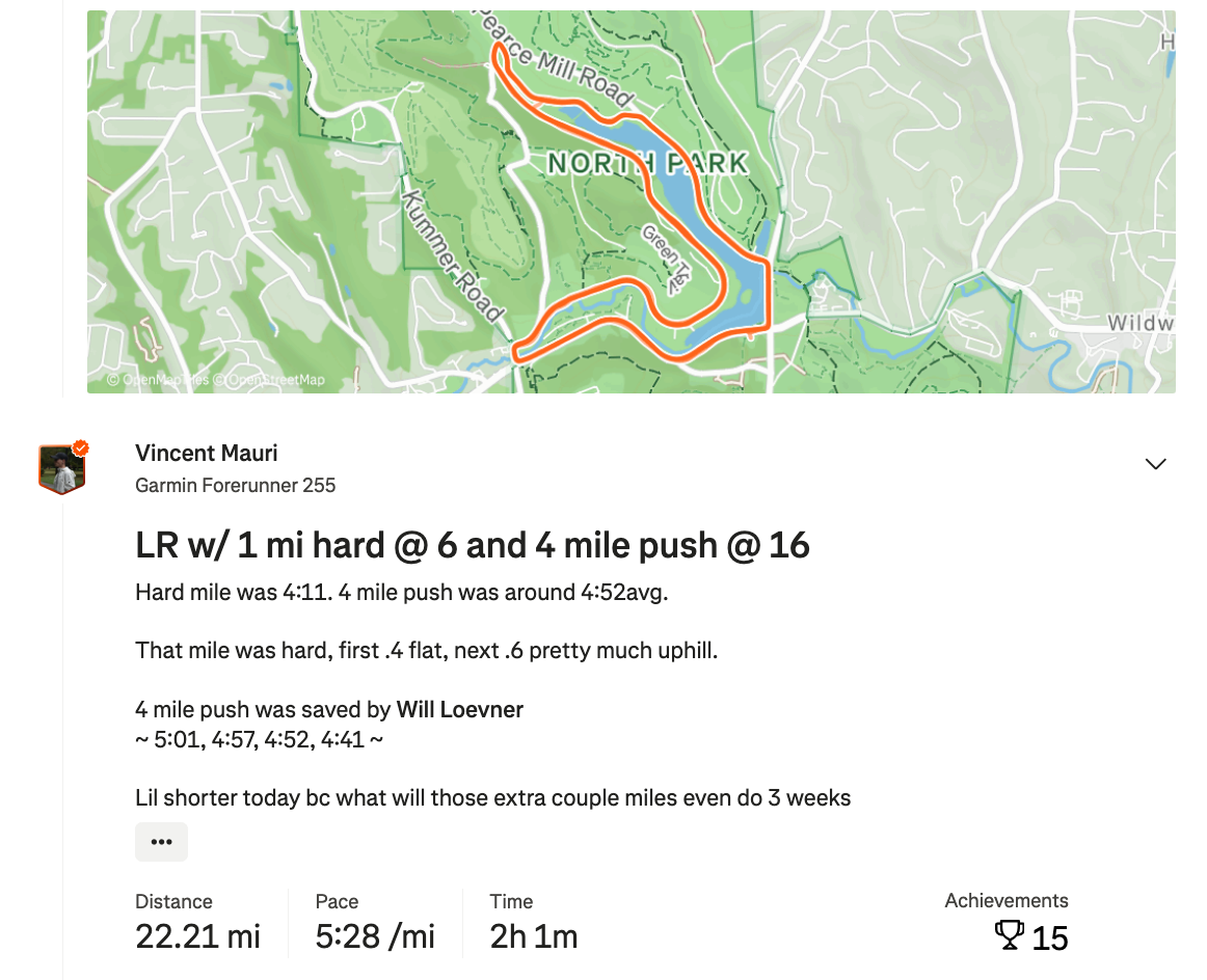Vinny Mauri Strava