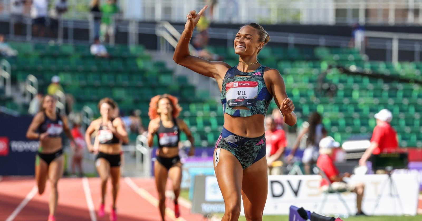 Anna Hall at the 2023 U.S. Championships.