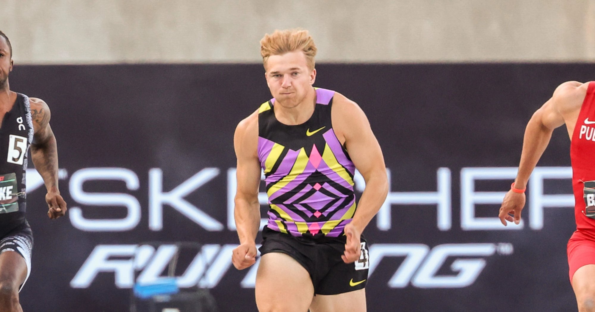 Sam Blaskowski competing at the Sound Running Track Fest.