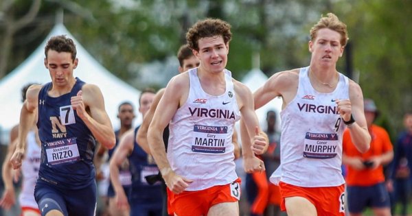 Virginia freshman Gary Martin racing at home at the 2023 Virginia Challenge.