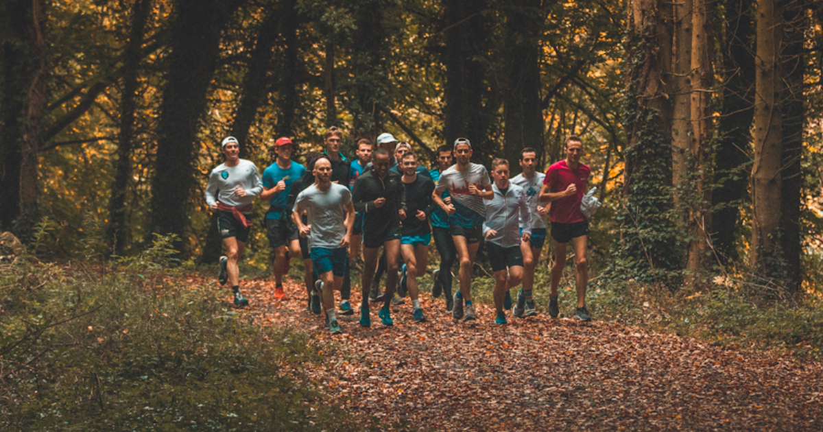 Kyle Merber's wedding group run