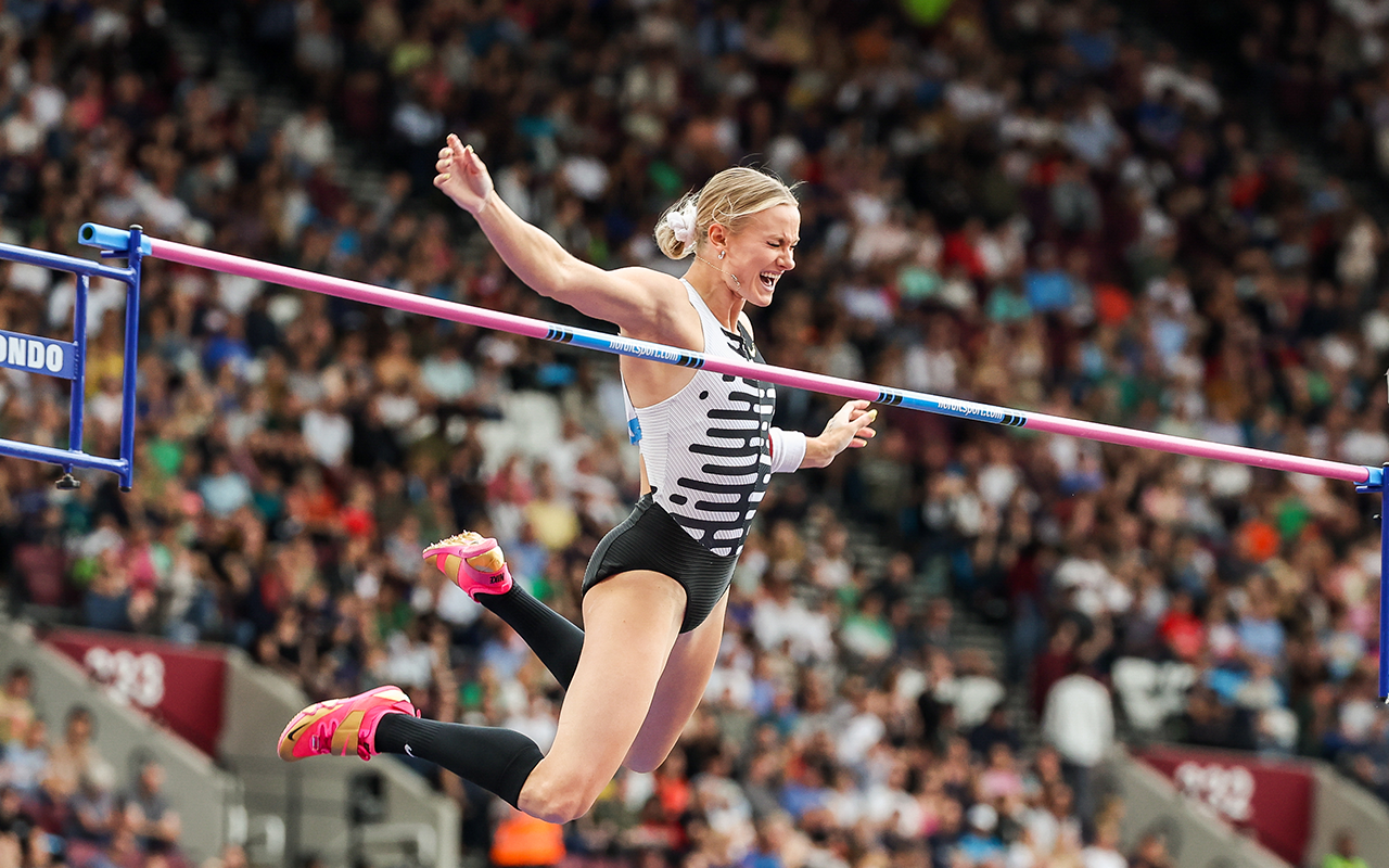 Katie Moon at the 2023 London Diamond League.